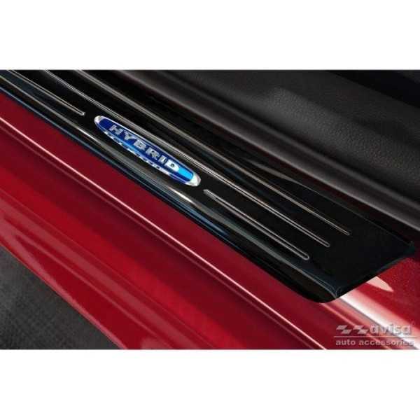 Seuils de portes inoxydable noir sur mesure pour Toyota Yaris IV Ha...