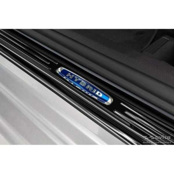 Seuils de portes inoxydable noir sur mesure pour Skoda Octavia IV S...