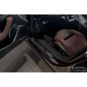 Seuils de portes inoxydable noir sur mesure pour Peugeot 508 II Sed...