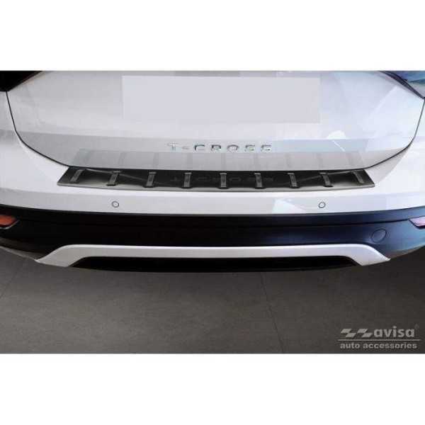 Protection de seuil arrière inox noir sur mesure Volkswagen T-Cross...