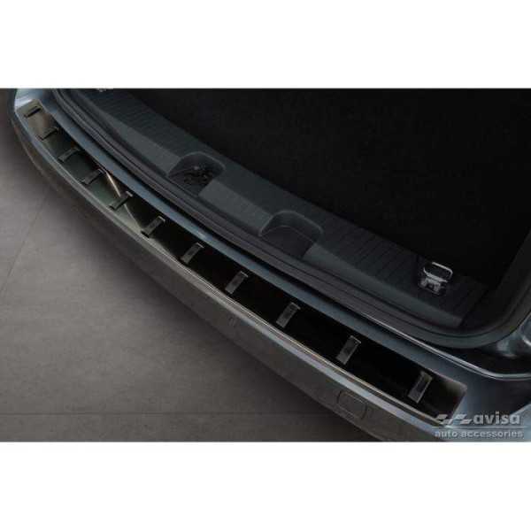 Protection de seuil arrière inox noir sur mesure Volkswagen Caddy V...