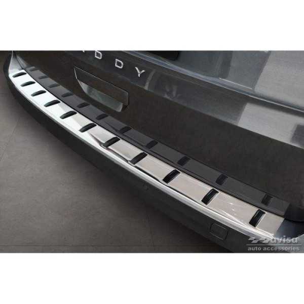 Protection de seuil arriÃ¨re inox sur mesure Volkswagen Caddy V Cargo & Combi 2020- 'STRONG EDITION'