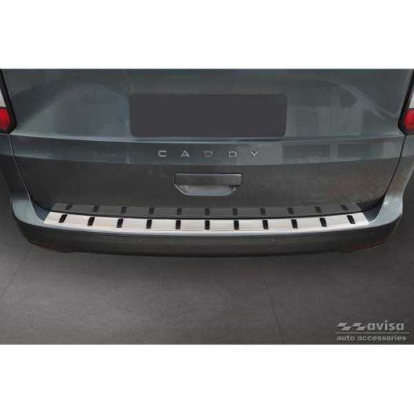 Protection de seuil arrière inox sur mesure Volkswagen Caddy V Carg...