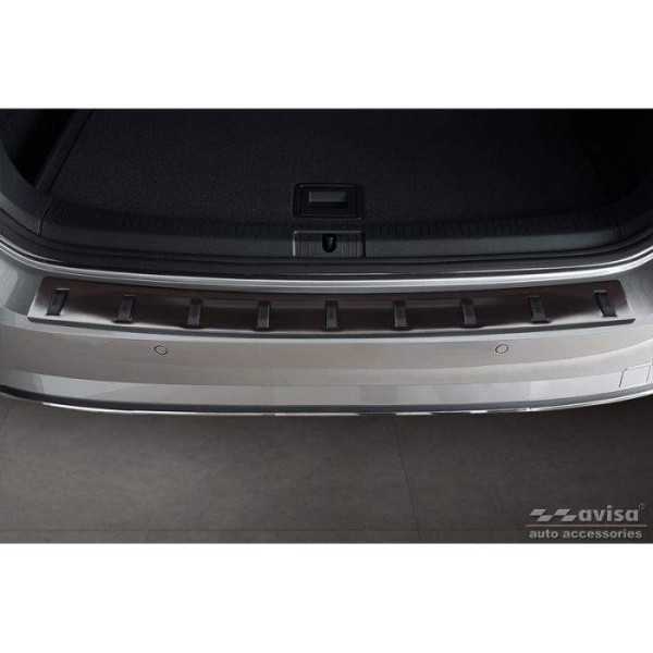 Barre de seuil arrière inox noir sur mesure Volkswagen Golf VII Var...