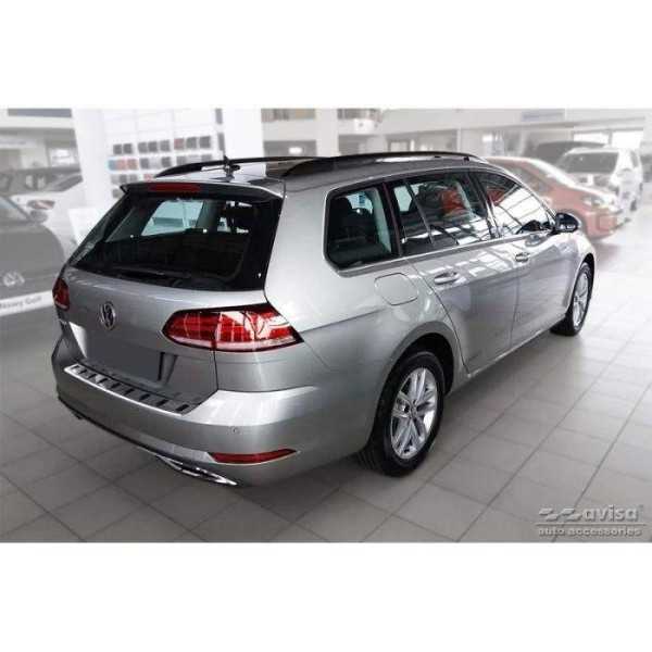 Barre de seuil arrière inox sur mesure pour Volkswagen Golf VII Var...