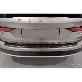 Protection de seuil arrière inox noir sur mesure pour Volvo V90 II ...