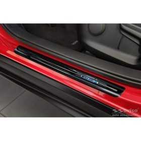 Seuils de portes inoxydable noir sur mesure pour Mazda CX-30 2019- ...