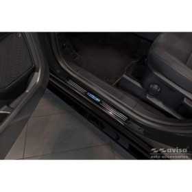 Seuils de portes inoxydable noir sur mesure pour Ford Kuga III 2019...