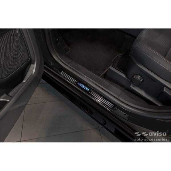 Seuils de portes inoxydable noir sur mesure pour Ford Kuga III 2019...