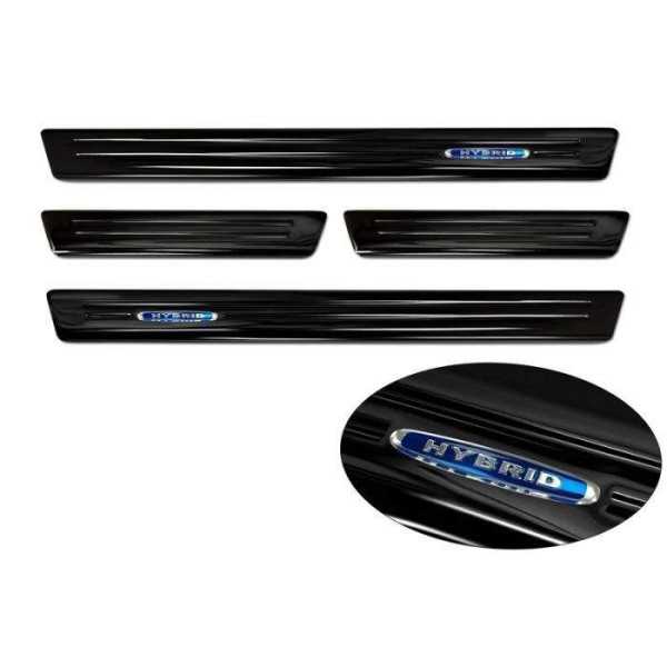 Seuils de portes inoxydable noir sur mesure pour CitroÃ«n C5 Aircross 2018- 'Hybrid' - 4-piÃ¨ces