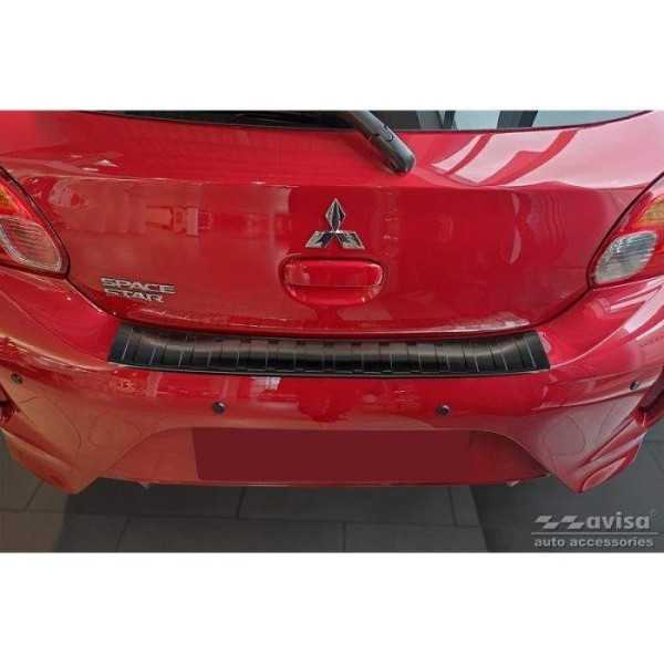 Protection de seuil arrière inox Noir sur mesure pour Mitsubishi Sp...