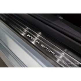 Seuils de portes inoxydable noir sur mesure pour Skoda Fabia IV Hat...