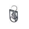 Porte-clÃ©s en acier inoxydable - 'Lituanie' (noir)