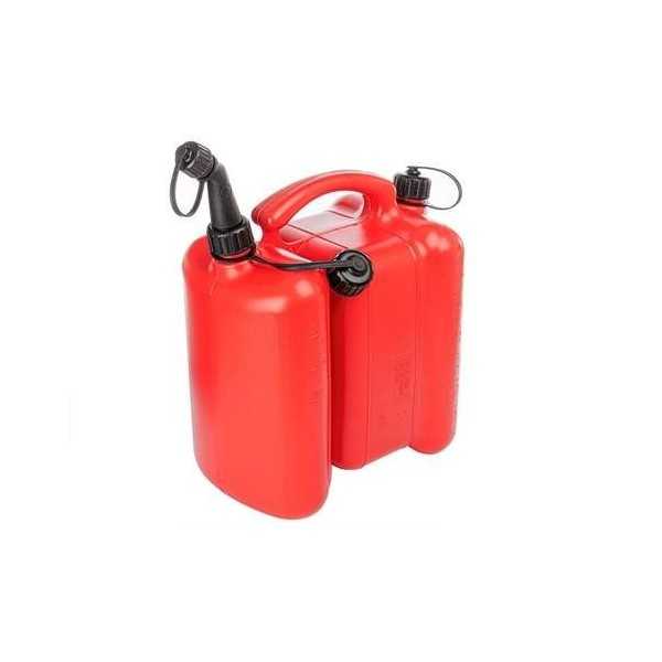 BIDON CARBURANT / HUILE 2 CHAMBRES