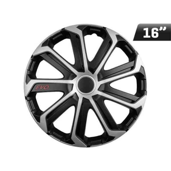 Enjoliveur Evo noir   argent 16 Pouces 1 pc.