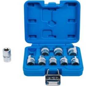 Jeu de douilles profil E 12 5 mm 1/2" E10 E24 9 piÃ¨ces