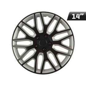 Enjoliveur Dakar noir   argent 14 Pouces  1 pc.