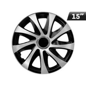 Enjoliveurs DRIFT EXTRA argent - noir 15 Pouces  4 pcs.