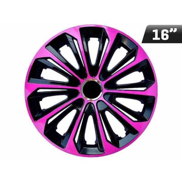 Enjoliveurs EXTRA STRONG rose - noir 16  Pouces  4 pcs.