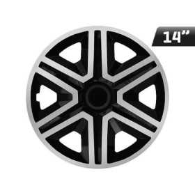 Enjoliveurs ACTION DOUBLECOLOR argent - noir 14 pouces  4 pcs.