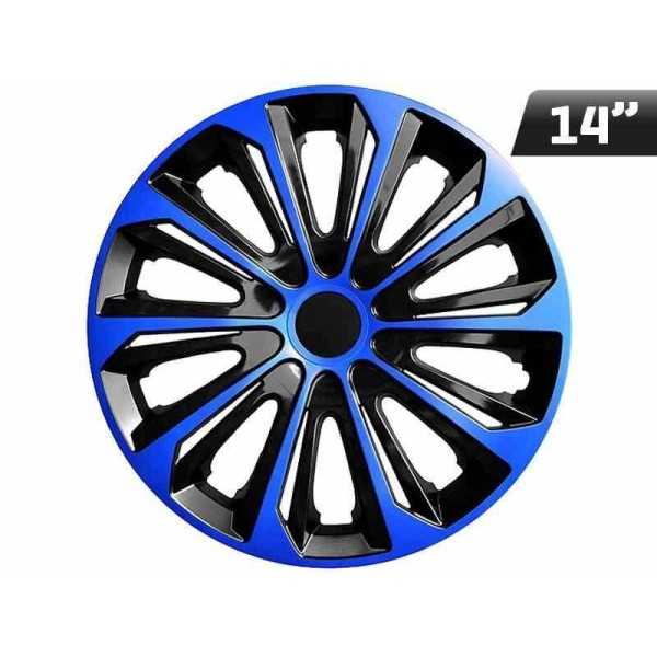 Enjoliveurs STRONG DUOCOLOR bleu - noir 14 pouces  4 pcs.