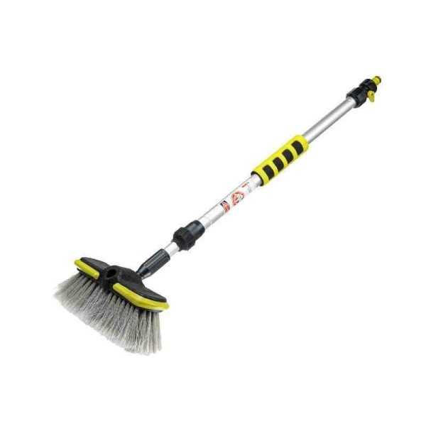 Brosse Ã  dÃ©bit 20 cm   8  avec manche tÃ©lescopique 65 - 100 cm avec valve