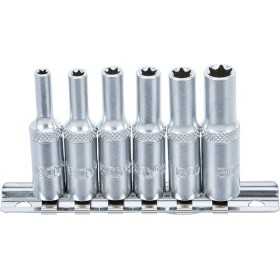 Jeu de douilles profil E longues 6 3 mm 1/4" E4 E10 6 piÃ¨ces