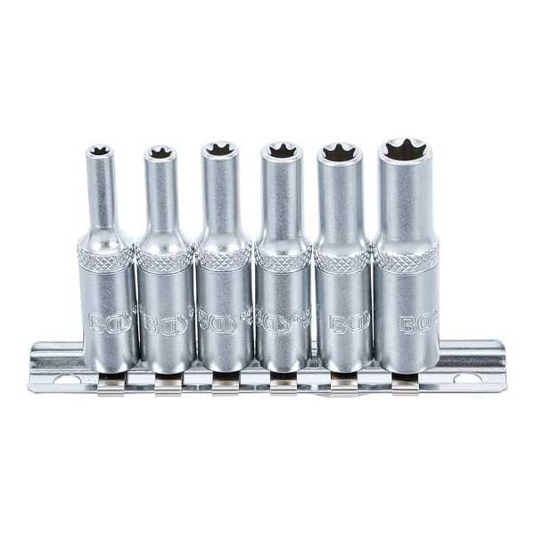 Jeu de douilles profil E longues 6 3 mm 1/4" E4 E10 6 piÃ¨ces