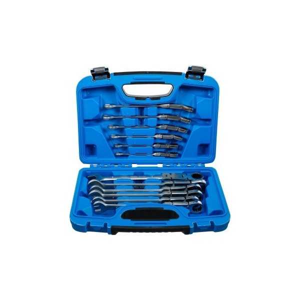 Jeu de clÃ©s mixtes Ã  cliquet Ã  double articulation pliable 8 19 mm 12 piÃ¨ces