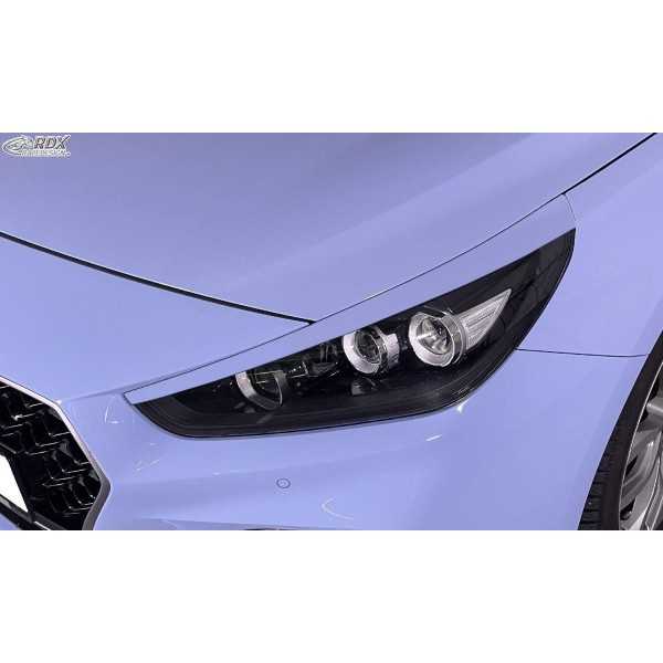 RDX Couvertures de phares pour HYUNDAI i30 PD PDE (2017-2021) Light Brows