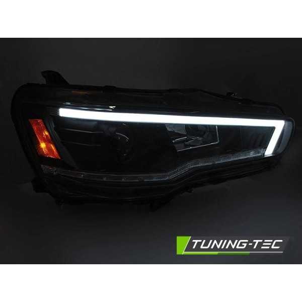 MITSUBISHI LANCER 8 08-16 TUBE LIGHT SEQ NOIR | tuning tec | Phare ...