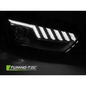 PHARES LED NOIR SEQ pour AUDI A4 B8 12-15 | tuning tec | Phare Avant
