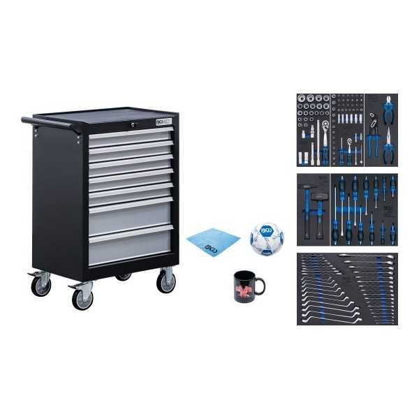 Servante d'atelier 7 tiroirs avec 129 outils