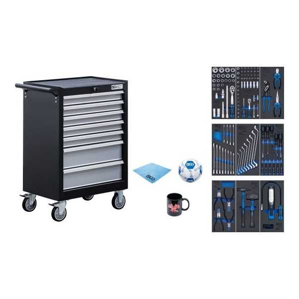 Servante d'atelier 7 tiroirs avec 120 outils