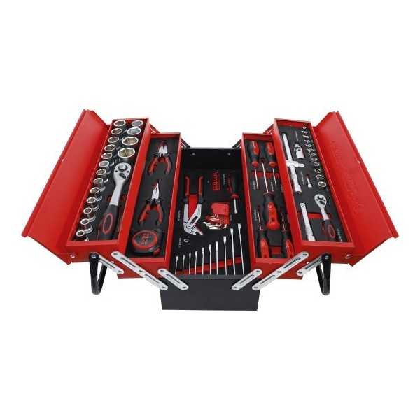 Caisse Ã  outils mÃ©tallique avec assortiment dâ€™outils 86 piÃ¨ces