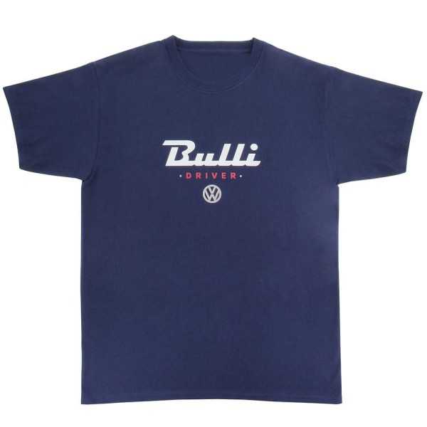 T-SHIRT VW T1 BUS UNISEXE (L) - BULLI DRIVER/BLEU