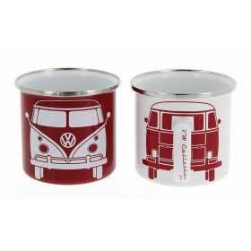 VW T1 BUS TASSES ÉMAILLÉES 2er SET 350ml - AVANT/BLANC ET ROUGE |  ...
