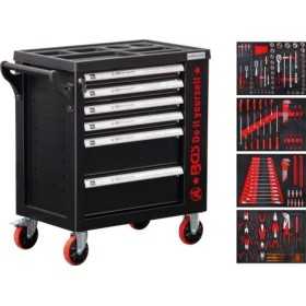 Servante dâ€™atelier 6 tiroirs 1 porte latÃ©rale avec 158 outils