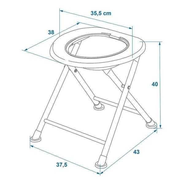 WC de camping pliable | ProPlus | Divers accessoire