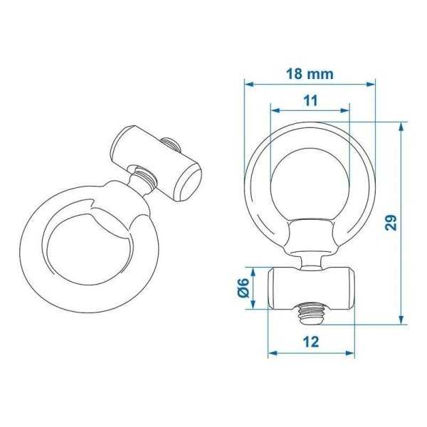 Butée de rail d'auvent 6 - 8 mm acier inoxydable lot de 2 pièces | ...