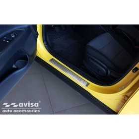 Seuils de portes inoxydable sur mesure pour Kia Stonic 2017- 'Lines...