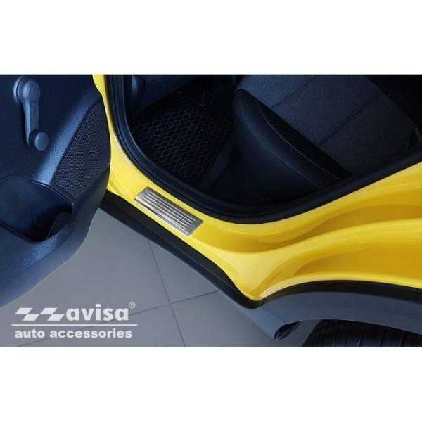 Seuils de portes inoxydable sur mesure pour Kia Stonic 2017- 'Lines...