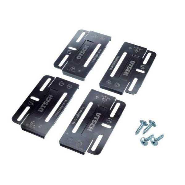 Supports de plaque d'immatriculation 'Simple-Fix V2' Noir - 4 Clips pour 2 plaques