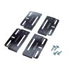 Supports de plaque d'immatriculation 'Simple-Fix V2' Noir - 4 Clips pour 2 plaques
