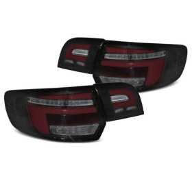 FEUX ARRIERE LED BAR ROUGE NOIR SEQ pour AUDI A3 8P 5D 03-08