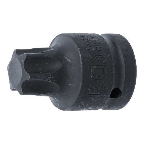 Douille Ã  embouts de puissance longueur 60 mm 20 mm 3/4" Profil T pour Torx T100