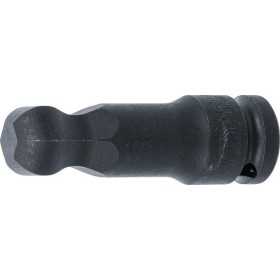 Douille Ã  embouts Ã  choc longueur 75 mm 12 5 mm 1/2" six pans intÃ©rieurs avec tÃªte sphÃ©rique 19 mm