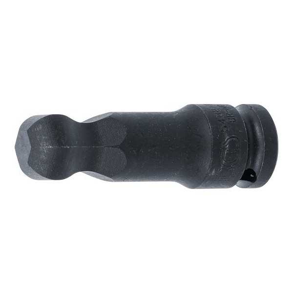 Douille Ã  embouts Ã  choc longueur 75 mm 12 5 mm 1/2" six pans intÃ©rieurs avec tÃªte sphÃ©rique 19 mm