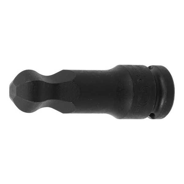 Douille Ã  embouts Ã  choc longueur 75 mm 12 5 mm 1/2" six pans intÃ©rieurs avec tÃªte sphÃ©rique 17 mm