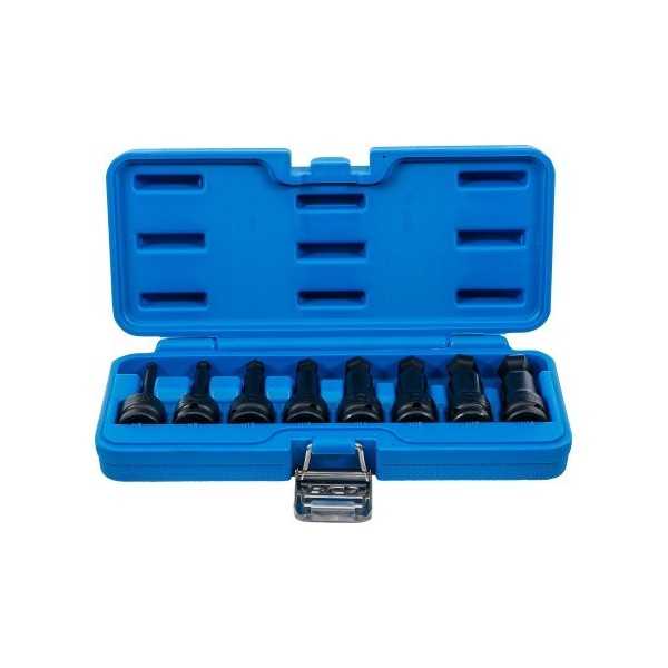 Jeu de douilles Ã  embouts Ã  choc 12 5 mm 1/2" six pans intÃ©rieurs avec tÃªte sphÃ©rique 6 19 mm 8 piÃ¨ces